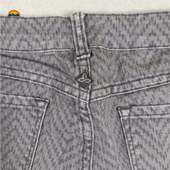 Prana Skinny Jeans Gray Herringbone Medium Wash Pockets Denim Women's Size 6 - Picture 7 of 10
